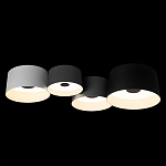 Потолочный светильник с 4-мя цилиндрическими абажурами белого серого и черного цвета Urban Dome варинант исполнения - 2 | Loft Concept в Ульяновске