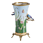 Ваза из фарфора с птицами на бронзовой ветке Garden of Eden варинант исполнения - 2 | Loft Concept в Ульяновске