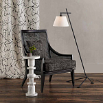 Торшер с черным наклонным корпусом и конусовидным абажуром Black Tripod варинант исполнения - 5 | Loft Concept в Ульяновске