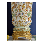 Ваза из фарфора на бронзовом основании Turquoise Blooming Garden варинант исполнения - 6 | Loft Concept в Ульяновске