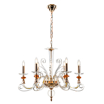 Люстра с 6-ю лампочками и изогнутыми прозрачными элементами из стекла Twisted Glass Candles Chandelier варинант исполнения - 2 | Loft Concept в Ульяновске