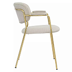 Стул Singer Chair с подлокотниками серый на золотистых ножках варинант исполнения - 2 | Loft Concept в Ульяновске