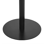 Круглый обеденный стол с белой мраморной столешницей White Tabletop on Black Base варинант исполнения - 5 | Loft Concept в Ульяновске
