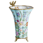 Ваза со стрекозой из фарфора с бронзовыми элементами Paradise Dragonfly варинант исполнения - 2 | Loft Concept в Ульяновске