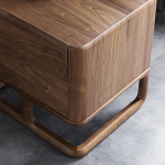 Прикроватный деревянный столик с 2-мя ящиками Moon Walnut Furniture варинант исполнения - 5 | Loft Concept в Ульяновске