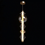 Подвесной светильник с вертикальной композицией из прозрачных и янтарных стеклянных шаров и ромбов Gabriel Scott Luna варинант исполнения - 13 | Loft Concept в Ульяновске