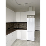 Угловой кухонный гарнитур белый и столешница под мрамор Gene Kitchen Set варинант исполнения - 4 | Loft Concept в Ульяновске