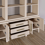 Модульный стеллаж Primo из трех составных элементов Светлый дуб варинант исполнения - 5 | Loft Concept в Ульяновске