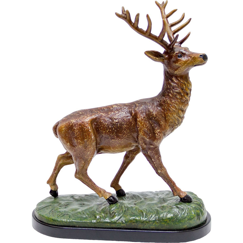 Фигурка Deer made of porcelain R Зеленый Черный Коричневый Фигурка Deer made of porcelain R Зеленый Черный Коричневый в Ульяновске | Loft Concept