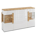 Комод с белым глянцевым фасадом с 2-мя дверцами и ящиками Grace of Furniture  варинант исполнения - 1 | Loft Concept в Ульяновске