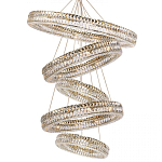 Вертикальная Многоярусная композиция из круглых Хрустальных светильников Elizabeth Золото варинант исполнения - 1 | Loft Concept в Ульяновске