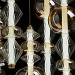 Люстра с плафонами из прозрачного и янтарного стекла в виде шаров и ромбов Gabriel Scott Luna варинант исполнения - 5 | Loft Concept в Ульяновске