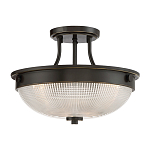 Потолочный светильник со стеклянным плафоном в виде купола Quoizel варинант исполнения - 7 | Loft Concept в Ульяновске