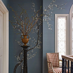 Обои ручная роспись Nara Original colourway on Summer Sky slub silk варинант исполнения - 1 | Loft Concept в Ульяновске