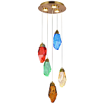 Потолочный светильник с пятью цветными плафонами Soar Colorful Lamp варинант исполнения - 3 | Loft Concept в Ульяновске