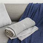 Плед из хлопка серого цвета Waffle Comfort варинант исполнения - 5 | Loft Concept в Ульяновске