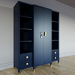 Большой шкаф с витриной Elsa Dreams Blue варинант исполнения - 1 | Loft Concept в Ульяновске