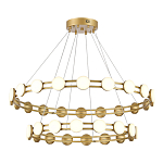 Люстра двухъярусная с круглыми светодиодными источниками света Maxine Light варинант исполнения - 6 | Loft Concept в Ульяновске