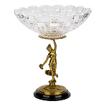 Чаша стеклянная прозрачная на бронзовой подставке с фигуркой девушки Eden Garden варинант исполнения - 1 | Loft Concept в Ульяновске