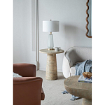 Столик приставной с круглой столешницей Textured Cream Table варинант исполнения - 6 | Loft Concept в Ульяновске