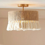 Люстра круглая плетеная с кисточками Solar Glow варинант исполнения - 5 | Loft Concept в Ульяновске