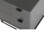 Тумба прикроватная цвета графит с ящиками Strict Lines варинант исполнения - 7 | Loft Concept в Ульяновске