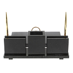 Настольный письменный набор из камня лемезит с гербом России Royal Accessory варинант исполнения - 3 | Loft Concept в Ульяновске