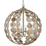 Люстра в форме шара с декором из круглых декоративных элементов Bright Shell Discs варинант исполнения - 2 | Loft Concept в Ульяновске
