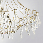 Люстра подвесная из металла с хрустальными прозрачными подвесками Quasar 81 варинант исполнения - 7 | Loft Concept в Ульяновске