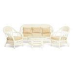 Комплект уличной мебели из ротанга Clara белый варинант исполнения - 1 | Loft Concept в Ульяновске