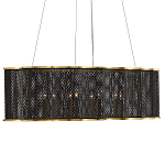 Люстра овальная в сочетании черного и золотого цвета Mesh Lighting варинант исполнения - 4 | Loft Concept в Ульяновске