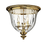 Потолочный светильник цвета латунь с прозрачным плафоном в форме чаши Hinkley варинант исполнения - 8 | Loft Concept в Ульяновске