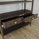 Стеллаж с двумя ящиками Elsa Dreams Walnut варинант исполнения - 3 | Loft Concept в Ульяновске