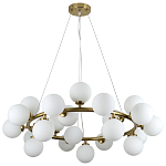 Кольцевая люстра с белыми стеклянными  плафонами в форме шара Berries Chandelier варинант исполнения - 2 | Loft Concept в Ульяновске