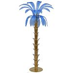 Торшер Glass Decorated Palm Floor Lamp Blue Листья Пальмы  варинант исполнения - 6 | Loft Concept в Ульяновске