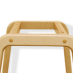 Барный стул со спинкой и мягкой обивкой с ромбами на 4-х деревянных ножках Голубой Велюр Ava Charm варинант исполнения - 5 | Loft Concept в Ульяновске