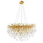 Люстра подвесная с прозрачными стеклянными подвесками в форме капель Диаметр 80 см Droplet Chandelier варинант исполнения - 12 | Loft Concept в Ульяновске