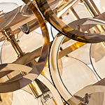 Люстра с круглыми стеклянными подвесками Cardiel Amber Glass Chandelier варинант исполнения - 6 | Loft Concept в Ульяновске