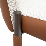 Стул мягкий с обивкой из рогожки и экокожи Contrasting Performance варинант исполнения - 2 | Loft Concept в Ульяновске