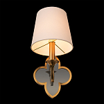 Бра с белым текстильным абажуром и фигурным основанием с зеркальной вставкой Vitorino варинант исполнения - 4 | Loft Concept в Ульяновске