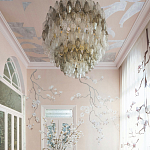 Обои ручная роспись в стиле Арт-деко Symphony Colourway SC-105 on Himalayan Rose silk dupion варинант исполнения - 2 | Loft Concept в Ульяновске