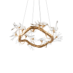 Люстра подвесная с прозрачными стеклянными птичками на ветвях Диаметр 80 см Serip Voa варинант исполнения - 7 | Loft Concept в Ульяновске