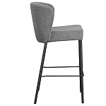 Стул барный серый с широкой закругленной спинкой Bar Chair Gray варинант исполнения - 1 | Loft Concept в Ульяновске