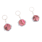 Зеркало брелок складное двухстороннее из натурального камня Родонит Stone Mirrors варинант исполнения - 8 | Loft Concept в Ульяновске