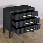 Тумба Primo  с тремя ящиками шпон Черный дуб варинант исполнения - 4 | Loft Concept в Ульяновске