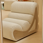 Кресло мягкое без подлкотников White Sheepskin Armchair варинант исполнения - 1 | Loft Concept в Ульяновске