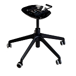 Стул с мягкой бежевой обивкой из велюра и подъемно-поворотным механизмом на черных колесиках Harper Beige варинант исполнения - 3 | Loft Concept в Ульяновске