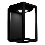 Уличный настенный светильник прямоугольной формы черного цвета Geometric Glow варинант исполнения - 1 | Loft Concept в Ульяновске