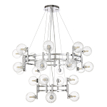 Люстра подвесная с двумя ярусами и 24-ю рельефными прозрачными плафонами из стекла Perforated Glass Bubbles варинант исполнения - 2 | Loft Concept в Ульяновске