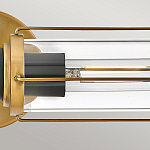 Бра для ванных комнат горизонтальное с 2-мя прозрачным цилиндрическим плафонами на круглом основании Hinkley варинант исполнения - 4 | Loft Concept в Ульяновске